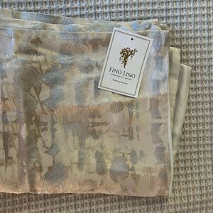 Fino Lino Shams (20x35) x2 color - light blue/silver